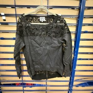 Pam & Gela Black Lace Top